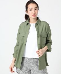 A part by | BサテンミリタリーシャツL/S　　558136(シャツ/ブラウス)