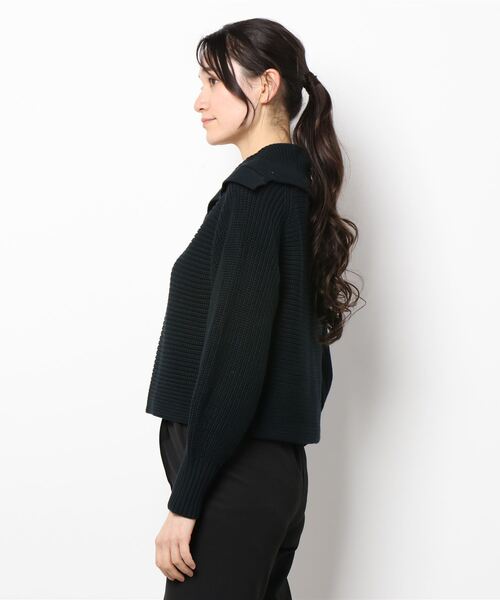 enchainement(アンシェヌマン)の「Big Collar Pullover(ニット/セーター・レディース・ブラック/オフホワイト/カーキ・フリー)」の18枚目の写真