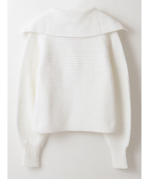 enchainement(アンシェヌマン)の「Big Collar Pullover(ニット/セーター・レディース・ブラック/オフホワイト/カーキ・フリー)」の10枚目の写真
