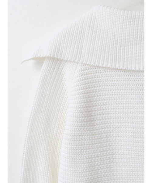 enchainement(アンシェヌマン)の「Big Collar Pullover(ニット/セーター・レディース・ブラック/オフホワイト/カーキ・フリー)」の8枚目の写真