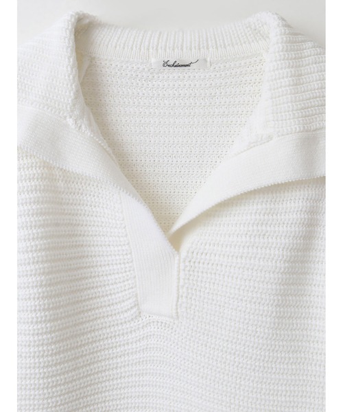 enchainement(アンシェヌマン)の「Big Collar Pullover(ニット/セーター・レディース・ブラック/オフホワイト/カーキ・フリー)」の20枚目の写真