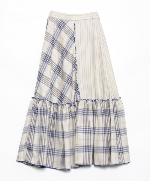 AS KNOW AS PINKY(アズノゥアズピンキー)の「柄めいたメローギャザースカート(スカート・レディース・ベージュ系その他/グリーン系その他/イエロー系その他・FREE)」の2枚目の写真