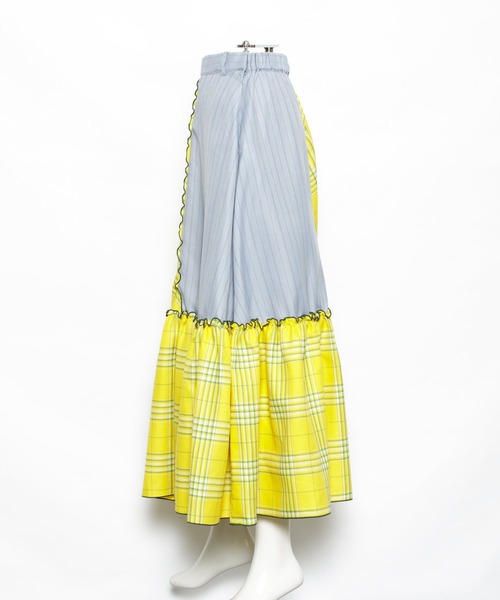 AS KNOW AS PINKY(アズノゥアズピンキー)の「柄めいたメローギャザースカート(スカート・レディース・ベージュ系その他/グリーン系その他/イエロー系その他・FREE)」の5枚目の写真