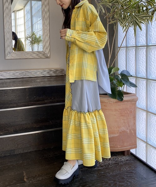 AS KNOW AS PINKY(アズノゥアズピンキー)の「柄めいたメローギャザースカート(スカート・レディース・ベージュ系その他/グリーン系その他/イエロー系その他・FREE)」の18枚目の写真