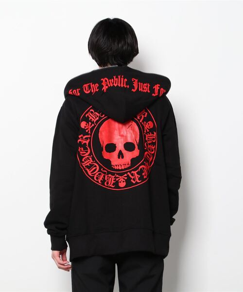 ByTheR（バイザアール）の「BYTHER 韓国ブランド 発泡プリントジップアップパーカー（パーカー・メンズ・ブラック・FREE）」の10枚目の写真