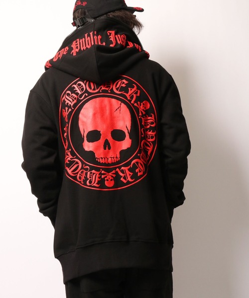 ByTheR（バイザアール）の「BYTHER 韓国ブランド 発泡プリントジップアップパーカー（パーカー・メンズ・ブラック・FREE）」の11枚目の写真