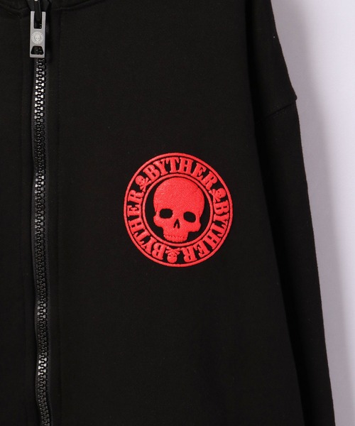 ByTheR（バイザアール）の「BYTHER 韓国ブランド 発泡プリントジップアップパーカー（パーカー・メンズ・ブラック・FREE）」の9枚目の写真