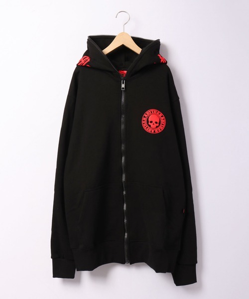 ByTheR（バイザアール）の「BYTHER 韓国ブランド 発泡プリントジップアップパーカー（パーカー・メンズ・ブラック・FREE）」の12枚目の写真