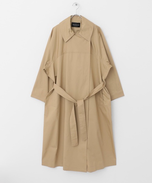 mizuiroind（ミズイロインド）の「mizuiro ind　dolman sleeve trench coat（トレンチコート・レディース・ベージュ/ライトカーキ・ONE）」の15枚目の写真