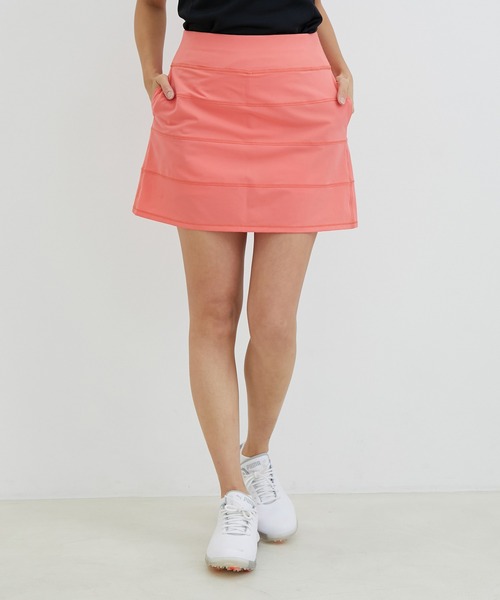 JUN&ROPE'（ジュンアンドロペ）の「【吸水速乾】バックタックフレアースカート（スカート・レディース・ホワイト/ブラック/レッド/ピンク・X-SMALL/S/M/L）」の6枚目の写真