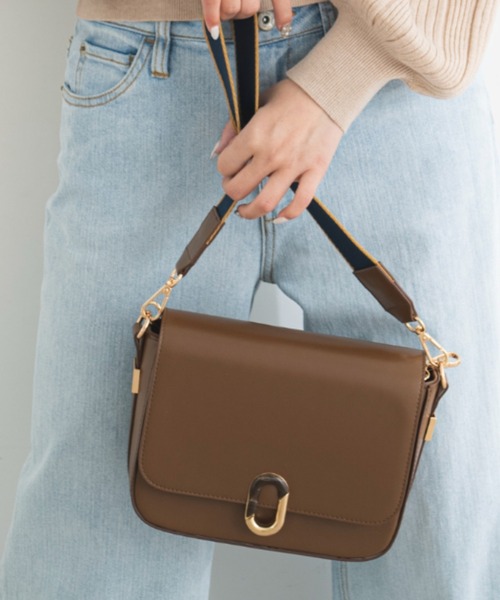 FREE'S MART（フリーズマート）の「◆レトロフラップショルダーバッグ（ショルダーバッグ・レディース・ホワイト/ブラック/ブラウン・ﾌﾘ-）」の21枚目の写真