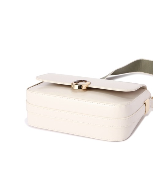 FREE'S MART（フリーズマート）の「◆レトロフラップショルダーバッグ（ショルダーバッグ・レディース・ホワイト/ブラック/ブラウン・ﾌﾘ-）」の10枚目の写真