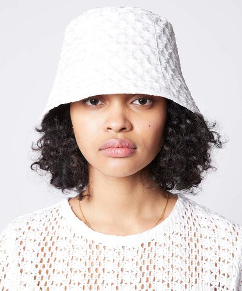 BEAUTY&YOUTH UNITED ARROWS（ビューティーアンドユースユナイテッドアローズ）の「BY ギャザーリボンテープ バケットハット（ハット・レディース・ホワイト/ブラック・FREE）」の9枚目の写真