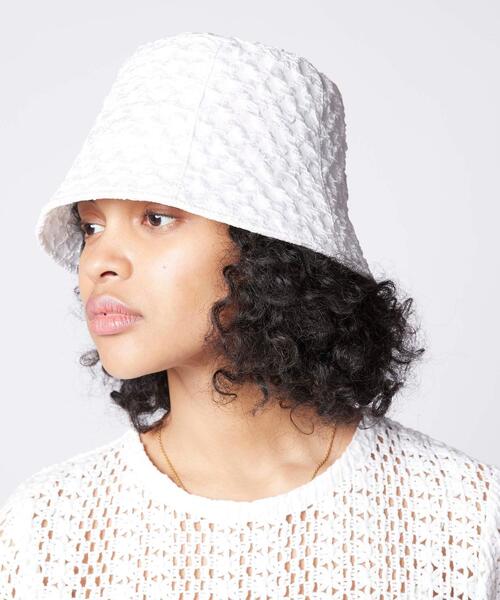 BEAUTY&YOUTH UNITED ARROWS（ビューティーアンドユースユナイテッドアローズ）の「BY ギャザーリボンテープ バケットハット（ハット・レディース・ホワイト/ブラック・FREE）」の10枚目の写真