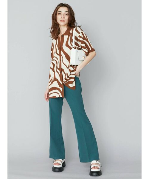 EVRIS（エヴリス）の「マーブルポロニットトップス（ニット/セーター・レディース・ブラック/ブラウン/グリーン・FREE）」の14枚目の写真