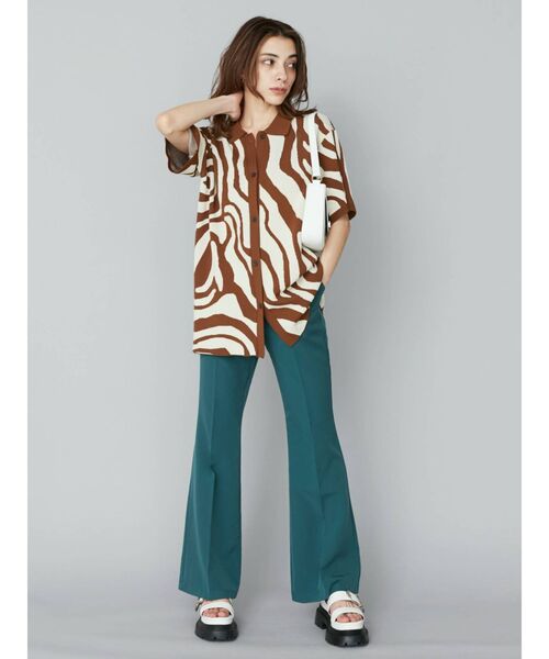 EVRIS（エヴリス）の「マーブルポロニットトップス（ニット/セーター・レディース・ブラック/ブラウン/グリーン・FREE）」の15枚目の写真