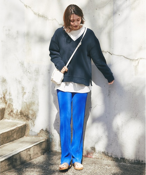 ANOTHER S(アナザーエス)の「プリーツパンツ(その他パンツ・レディース・アイボリー/ライム/ブルー/パープル/ブラック/オレンジ・M)」の20枚目の写真