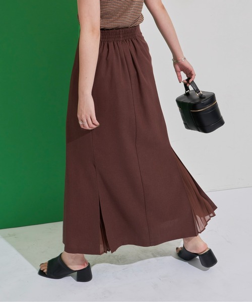 Aunt Marie's(アントマリーズ)の「リネンブレンドプリーツスカート(スカート・レディース・ブラウン/ベージュ/ピンク/ブラック・FREE)」の15枚目の写真