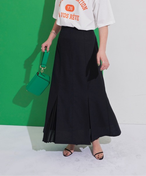 Aunt Marie's(アントマリーズ)の「リネンブレンドプリーツスカート(スカート・レディース・ブラウン/ベージュ/ピンク/ブラック・FREE)」の18枚目の写真