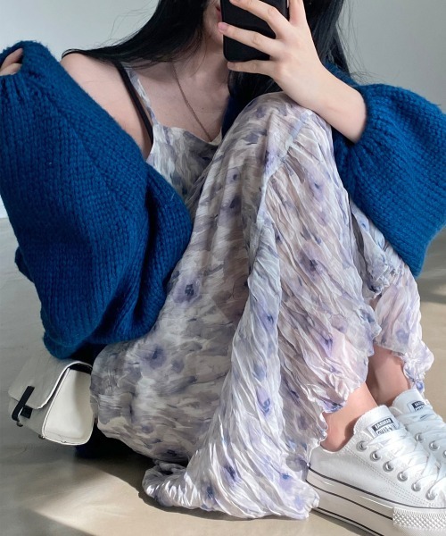 by muni:r(バイ ムニール)の「ビスチェプリーツロングワンピース(ワンピース・レディース・アイボリー・FREE)」の9枚目の写真