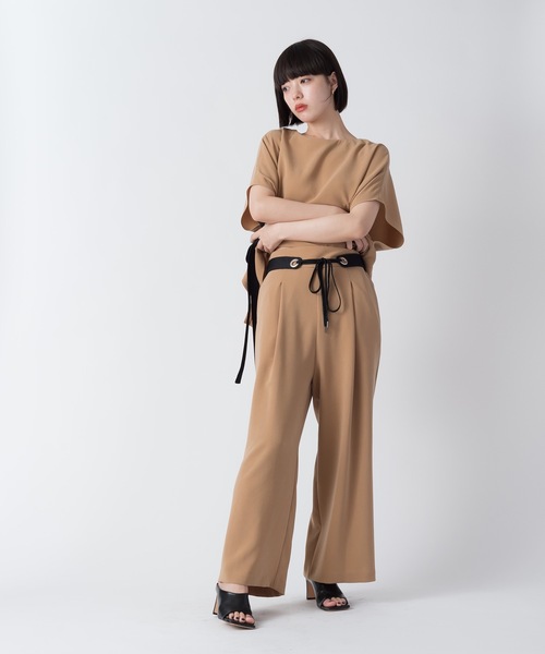 La SRIC(ラスリック)の「La SRIC / ハトメカンベルトPT【セットアップ可】(その他パンツ・レディース・キャメル/グリーン/ブラック・38)」の4枚目の写真