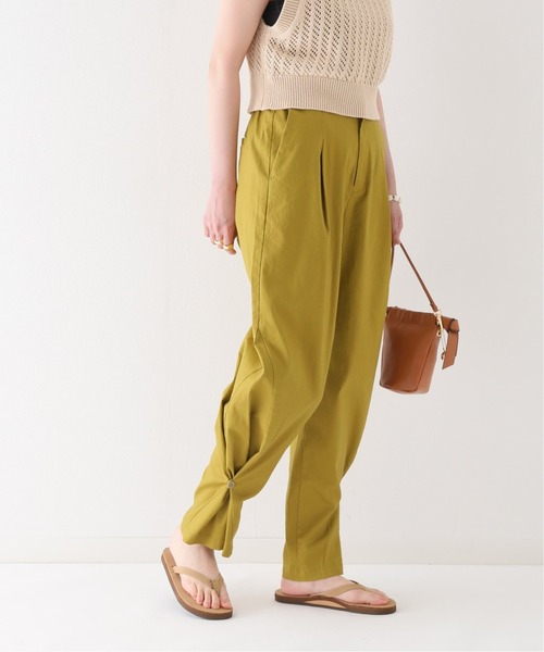 新品　journal standard relume イエローパンツ セール】コットンリネンチノアジャストパンツ（チノパンツ