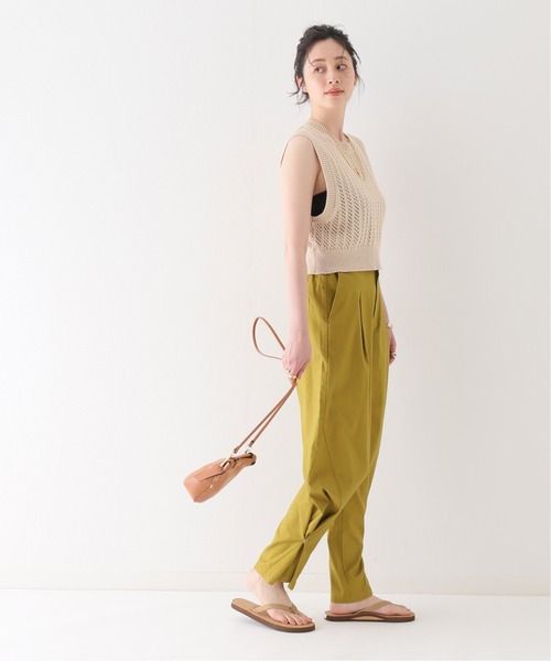 JOURNAL STANDARD relume(ジャーナルスタンダード レリューム)の「コットンリネンチノアジャストパンツ(チノパンツ・レディース・ブラック/グリーン・38/36)」の21枚目の写真