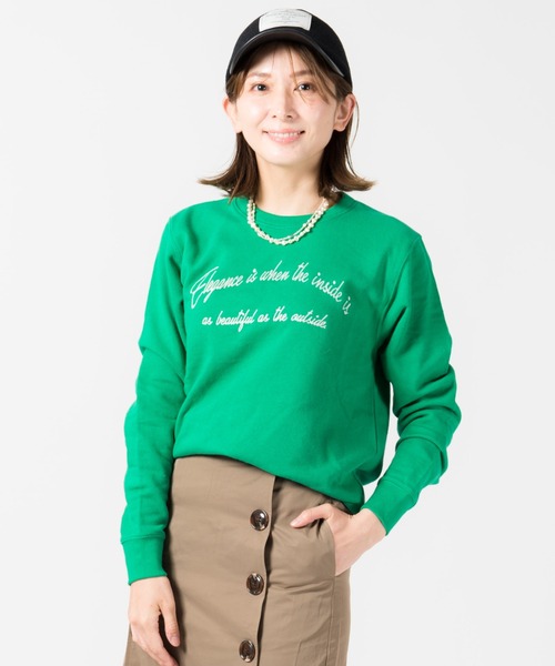 LAYMEE(レイミー)の「Elegance sweat CS / エレガンススウェット(スウェット・レディース・ネイビー/グリーン/オートミール・FREE)」の8枚目の写真
