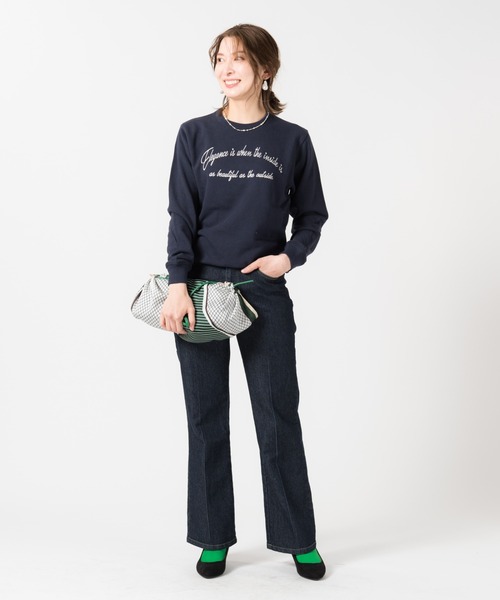LAYMEE(レイミー)の「Elegance sweat CS / エレガンススウェット(スウェット・レディース・ネイビー/グリーン/オートミール・FREE)」の9枚目の写真