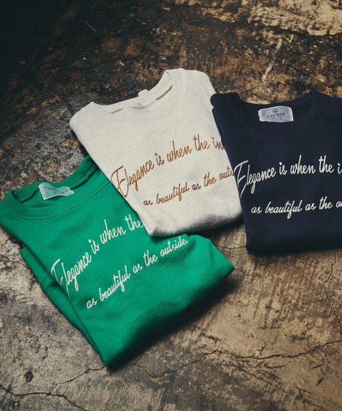 LAYMEE(レイミー)の「Elegance sweat CS / エレガンススウェット(スウェット・レディース・ネイビー/グリーン/オートミール・FREE)」の16枚目の写真