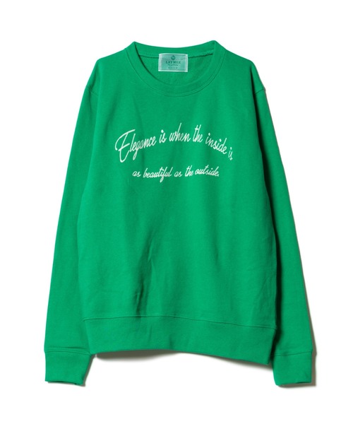 LAYMEE(レイミー)の「Elegance sweat CS / エレガンススウェット(スウェット・レディース・ネイビー/グリーン/オートミール・FREE)」の5枚目の写真