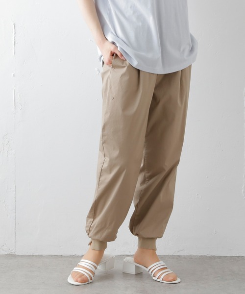 PUAL CE CIN(ピュアルセシン)の「JAPAN MADEジョガーパンツ(その他パンツ・レディース・オリーブ/ブラック/ライトベージュ/ライトグレー/ベージュ/ピンク・FREE)」の6枚目の写真