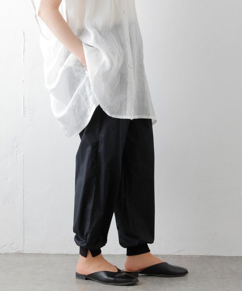 PUAL CE CIN(ピュアルセシン)の「JAPAN MADEジョガーパンツ(その他パンツ・レディース・オリーブ/ブラック/ライトベージュ/ライトグレー/ベージュ/ピンク・FREE)」の2枚目の写真