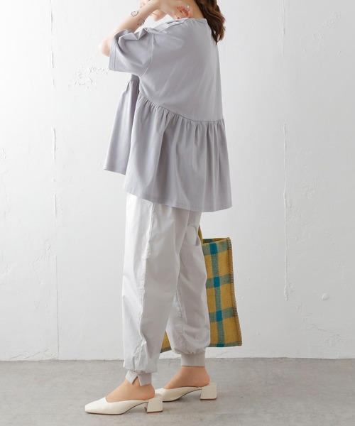 PUAL CE CIN(ピュアルセシン)の「JAPAN MADEジョガーパンツ(その他パンツ・レディース・オリーブ/ブラック/ライトベージュ/ライトグレー/ベージュ/ピンク・FREE)」の16枚目の写真