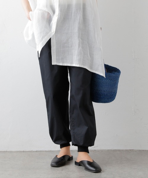 PUAL CE CIN(ピュアルセシン)の「JAPAN MADEジョガーパンツ(その他パンツ・レディース・オリーブ/ブラック/ライトベージュ/ライトグレー/ベージュ/ピンク・FREE)」の21枚目の写真