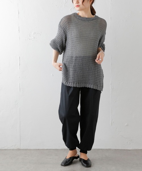 PUAL CE CIN(ピュアルセシン)の「JAPAN MADEジョガーパンツ(その他パンツ・レディース・オリーブ/ブラック/ライトベージュ/ライトグレー/ベージュ/ピンク・FREE)」の19枚目の写真