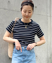 【MAISON CORNICHON/メゾンコルニション】 SP ボーダー Tシャツ