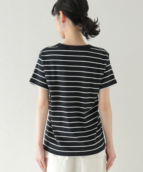 plage（プラージュ）の「【MAISON CORNICHON/メゾンコルニション】 SP ボーダー Tシャツ（Tシャツ/カットソー・レディース・ホワイト/ブラック・FREE）」の7枚目の写真