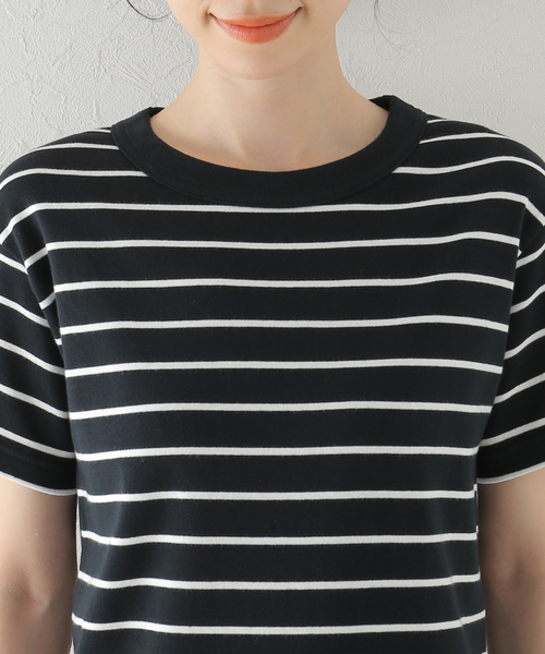 plage（プラージュ）の「【MAISON CORNICHON/メゾンコルニション】 SP ボーダー Tシャツ（Tシャツ/カットソー・レディース・ホワイト/ブラック・FREE）」の8枚目の写真
