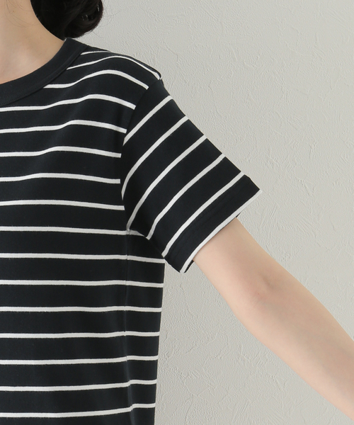 plage（プラージュ）の「【MAISON CORNICHON/メゾンコルニション】 SP ボーダー Tシャツ（Tシャツ/カットソー・レディース・ホワイト/ブラック・FREE）」の10枚目の写真