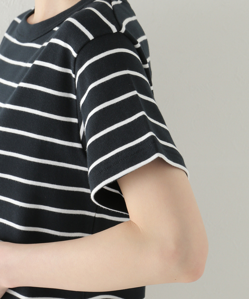 plage（プラージュ）の「【MAISON CORNICHON/メゾンコルニション】 SP ボーダー Tシャツ（Tシャツ/カットソー・レディース・ホワイト/ブラック・FREE）」の11枚目の写真