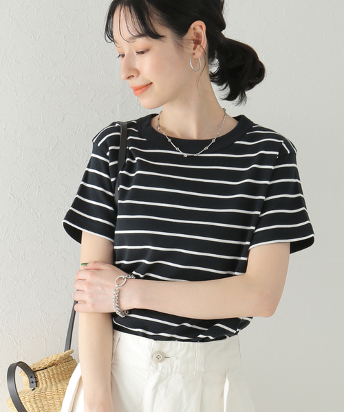 plage（プラージュ）の「【MAISON CORNICHON/メゾンコルニション】 SP ボーダー Tシャツ（Tシャツ/カットソー・レディース・ホワイト/ブラック・FREE）」の19枚目の写真