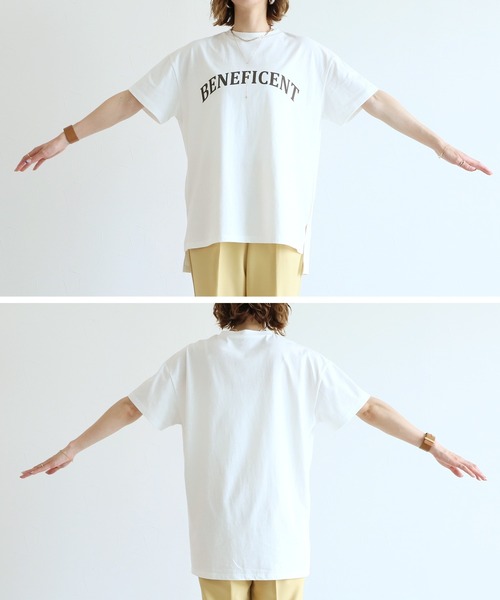 reca(レカ)の「アーチロゴプリントBIG Tシャツ(Tシャツ/カットソー・レディース・オフホワイト/ホワイト系その他/ブラック/チャコール/グリーン系その他/グレイッシュベージュ/ホワイト系その他2・FREE)」の12枚目の写真