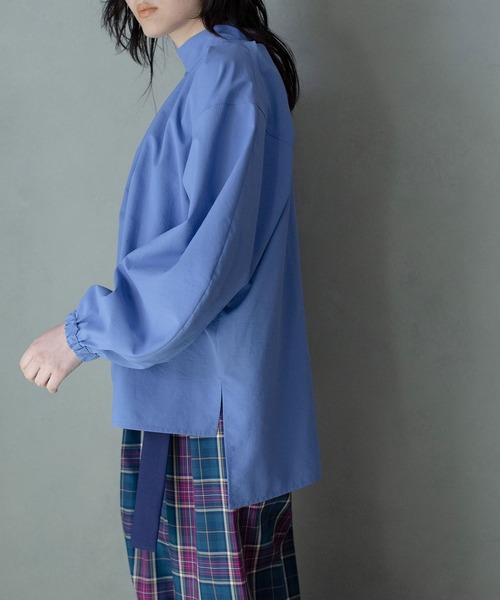 MARECHAL TERRE(マルシャルテル)の「タックブラウス(シャツ/ブラウス・レディース・ホワイト/ブラック/ピンク/ブルー・MEDIUM)」の9枚目の写真