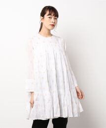 ne Quittez pas コットンボイルフォイルプリントティアードチュニック NE QUITTEZ PAS!（ヌキテパ）の「【NE QUITTEZ PAS/ヌキテパ