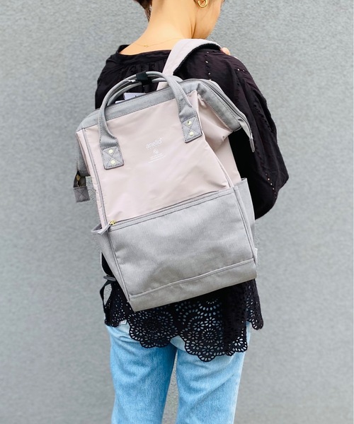 anello(アネロ)の「anello GRANDE / SPS がばっと開く 口金 バックパック / GU-B3013(バックパック/リュック・レディース・ライトグレー/その他/グレー系その他/ブルー系その他/ネイビー/ブラック/グレー/ベージュ/マスタード/ピンク/ブラック系その他・ONESIZE)」の6枚目の写真