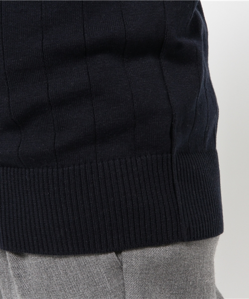 La TOTALITE(ラトータリテ)の「ライン V カーディガン。(ニット/セーター・レディース・ネイビー/ホワイト・FREE)」の9枚目の写真