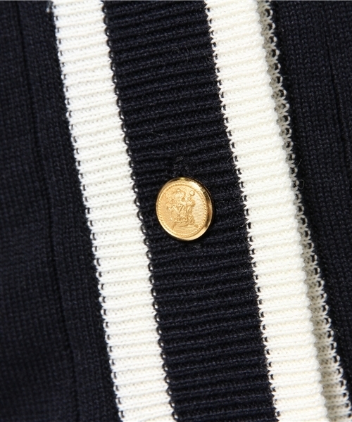 La TOTALITE(ラトータリテ)の「ライン V カーディガン。(ニット/セーター・レディース・ネイビー/ホワイト・FREE)」の11枚目の写真