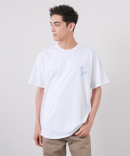 BAMBOO SHOOTS(バンブーシュート)の「【BAMBOO SHOOTS/バンブーシュート】OUTDOOR TEE / アウトドア Tシャツ(Tシャツ/カットソー・メンズ・ホワイト/イエロー・MEDIUM/LARGE/X-LARGE)」の1枚目の写真