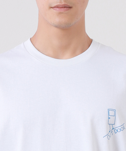 BAMBOO SHOOTS(バンブーシュート)の「【BAMBOO SHOOTS/バンブーシュート】OUTDOOR TEE / アウトドア Tシャツ(Tシャツ/カットソー・メンズ・ホワイト/イエロー・MEDIUM/LARGE/X-LARGE)」の7枚目の写真